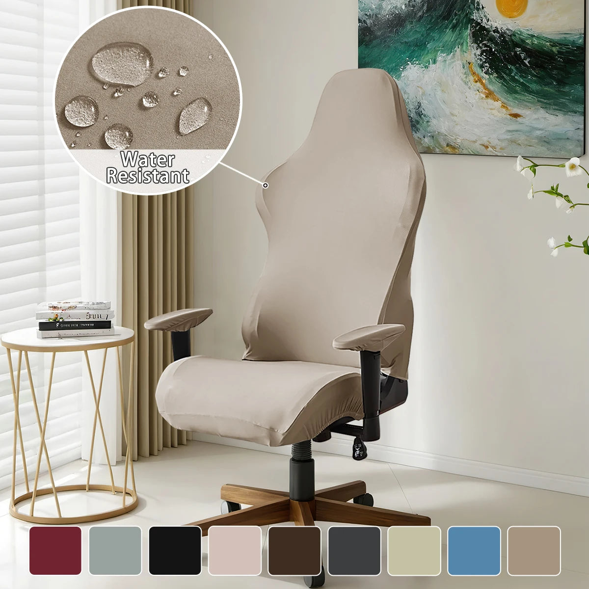 4pcs/set Elastic milk silk water and electricity resistant competitive chair cover, internet cafe gaming hall chair cover