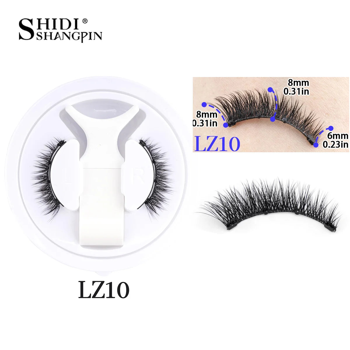 1 Pair Reusable Magnetic Eyelashes Tweezers Set Faux Mink Lashes Handmade 3D Natural False Eyelashes and Magnetic Tweezers Set RELUX.STORE