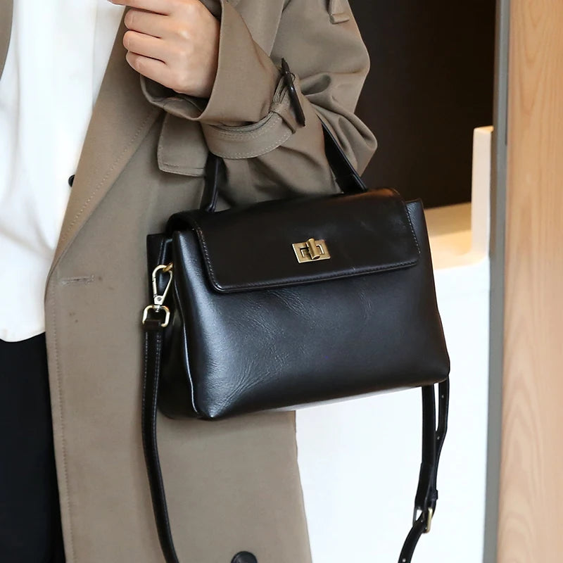 Women Cowhide Genuine Leather Tote Bag Lady Designer Luxury Soft Leather Handbag Fashion Crossbody Bags Female Shoulder Handbag RELUX.STORE