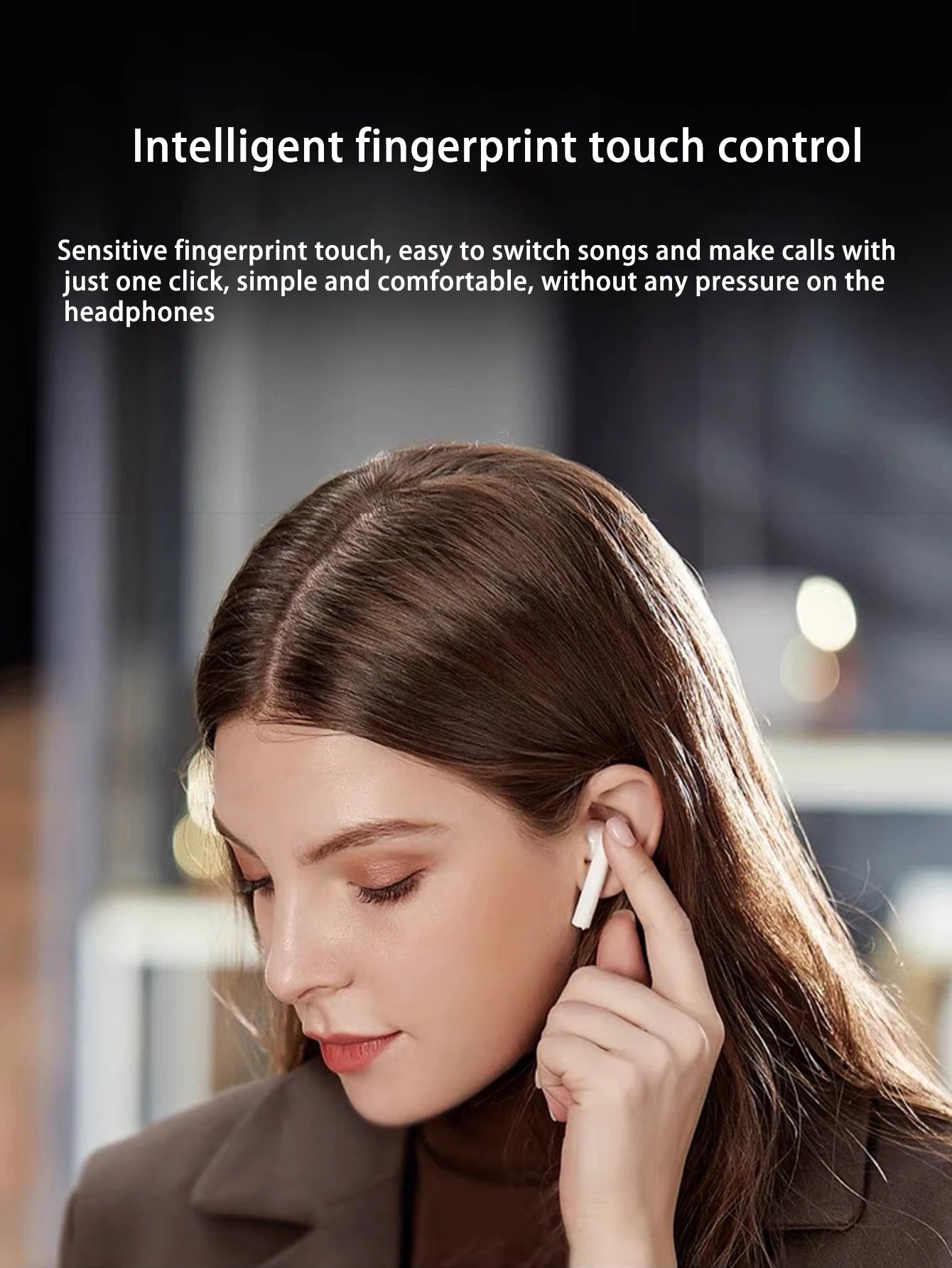 In-ear stereo wireless headphones, long battery life, two-ear touch noise reduction e-sports wireless headphones, compatible wit RELUX.STORE
