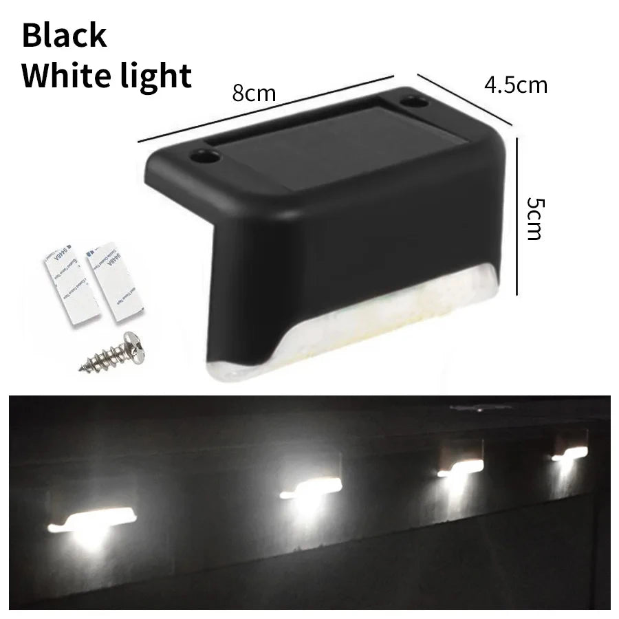1-8 Pack Led Solar Step Lights Outdoor Fence Garden Lamp for Stairs Yard Patio Pathway Deck 3 Colors Waterproof RGB Sunlight RELUX.STORE