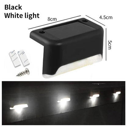 1-8 Pack Led Solar Step Lights Outdoor Fence Garden Lamp for Stairs Yard Patio Pathway Deck 3 Colors Waterproof RGB Sunlight RELUX.STORE