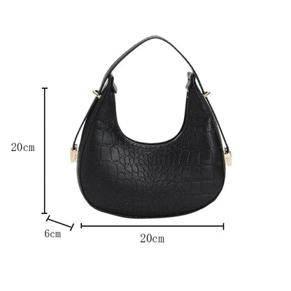 Fashion Luxury Design PU Leather Shoulder Bag Women Small Clutch Handbag Purse Female Underarm Bag Travel Totes shoulder bag RELUX.STORE