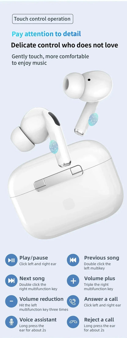 2025 New Air Pro Bluetooth Earphones Wireless Headset HiFi Sound Headphones Low Latency Earbuds Waterproof for IPhone Android RELUX.STORE