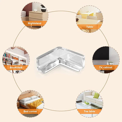 4pcs/8pcs/12pcs Children Baby Safety Silicone Protector Table Corner Edge Protector Child Anti-collision Edge Protector RELUX.STORE