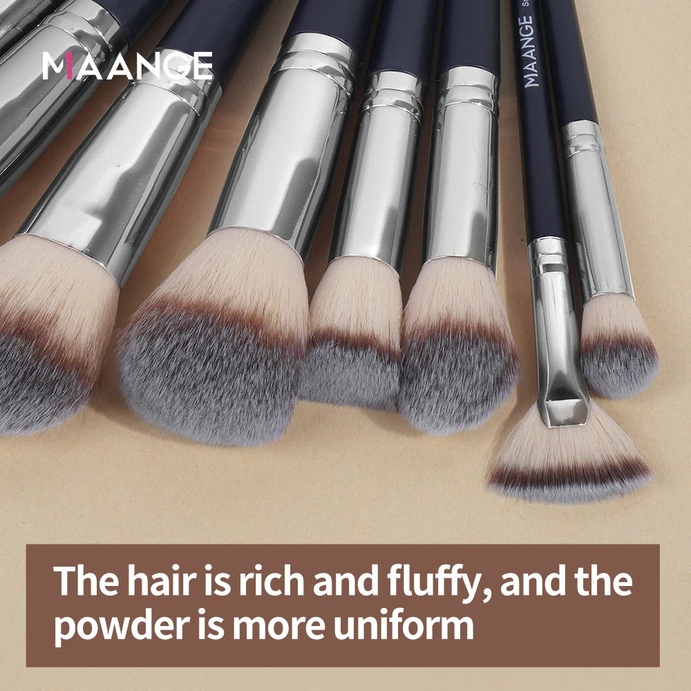 MAANGE 30pcs Professional Makeup Brush Set Foundation Concealers Eye Shadows Powder Blush Blending Brushes Beauty Tools with Bag RELUX.STORE