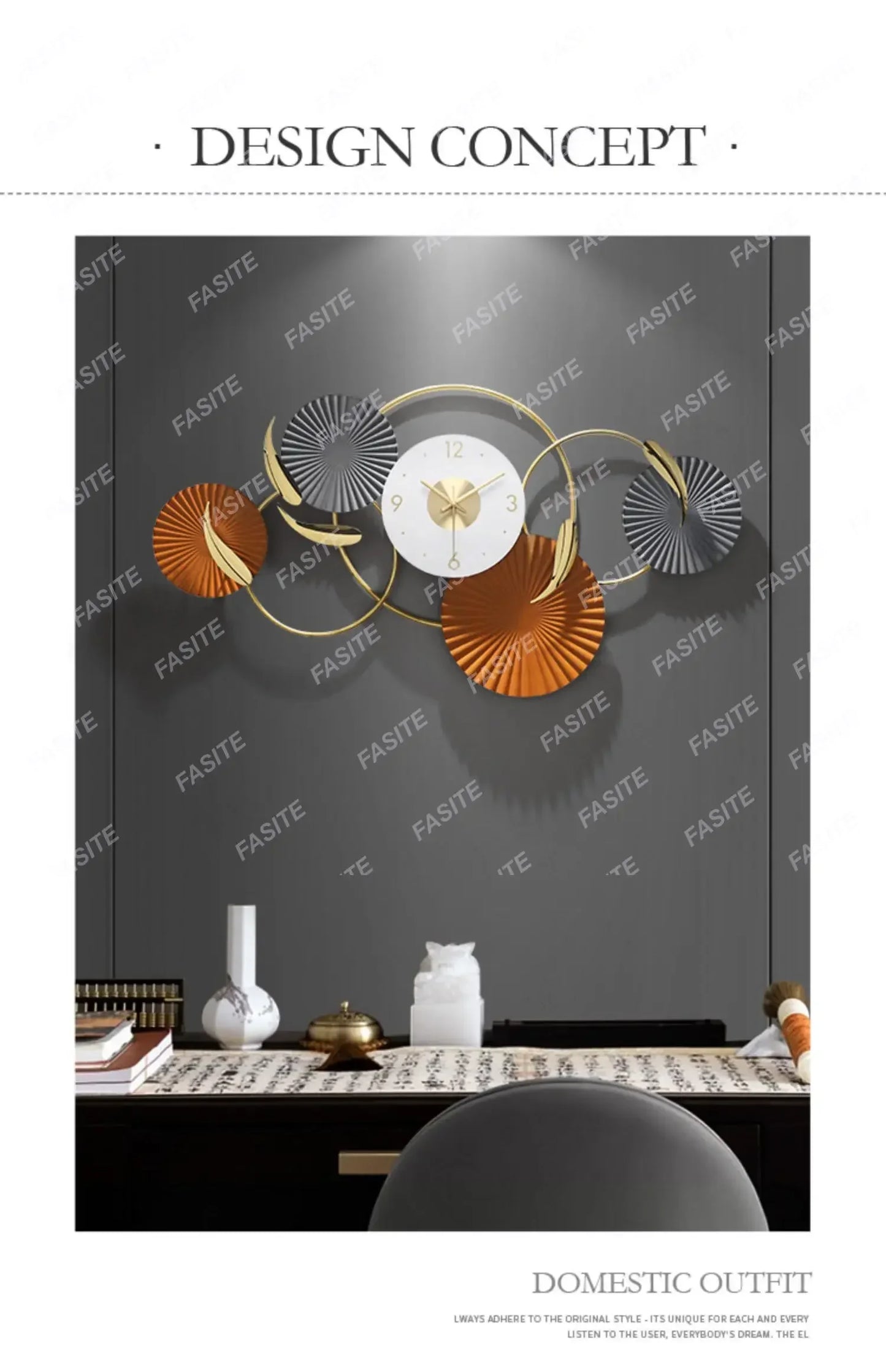 Minimalist Design Wall Clocks Creative Silent Fashion Wall Watch Aesthetic Large Art Mural Horloge Murale Home Decoration
