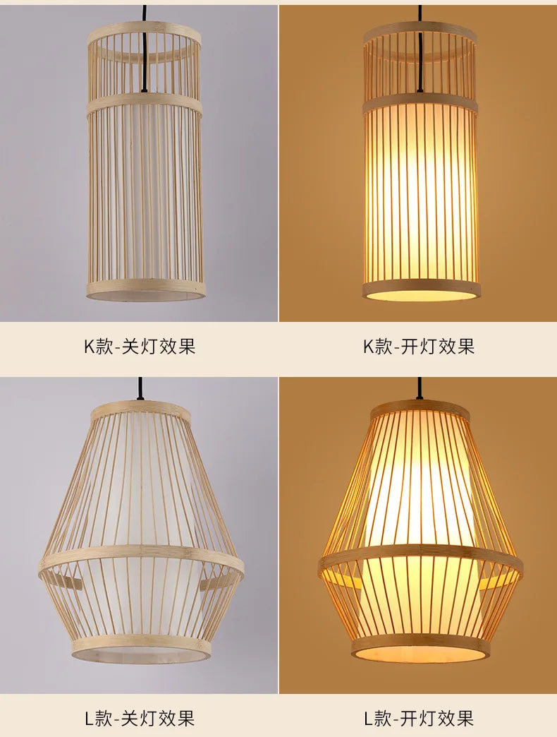 Neo-Chinese Style Handmade Bamboo Chandeliers-Modern Retro Lighting for  Restaurants Hot Pot Tea Rooms B&Bs