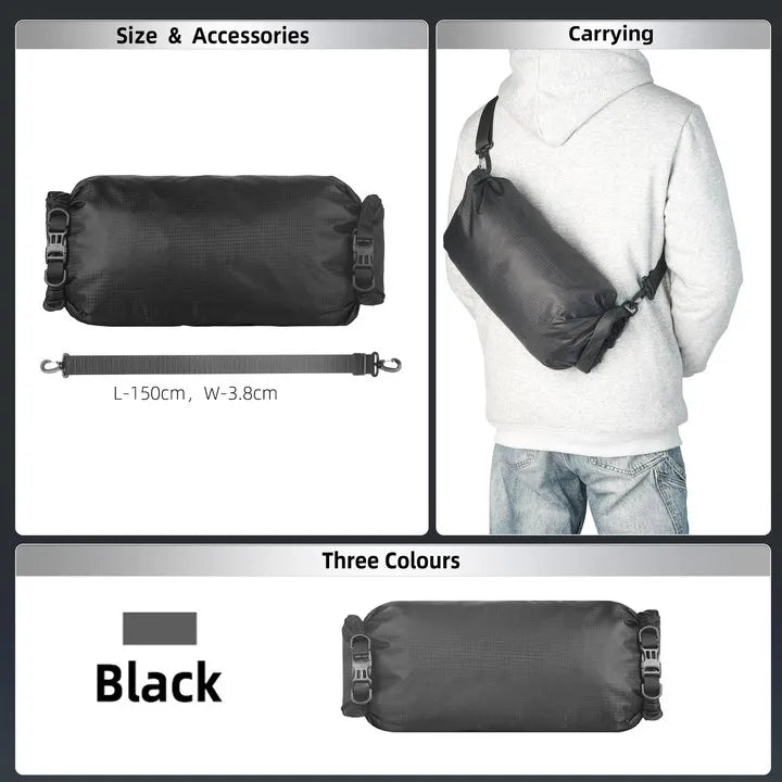 Rhinowalk Bicycle Handlebar Bag 12L Waterproof Bike Mounts Set Bike Bag Base With Replaceable Inner Dry Bag Luggage Storage