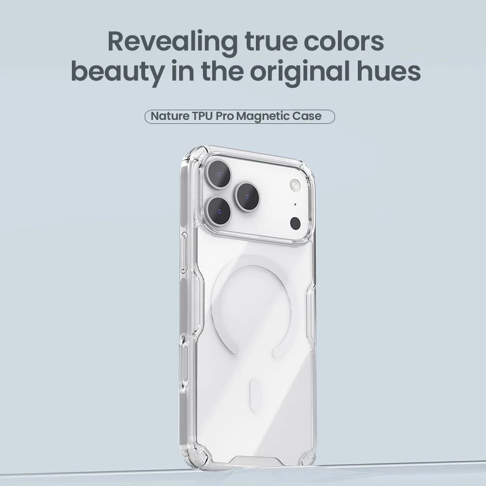 For iPhone 17 Pro Max / 17 Air Nillkin Magnetic Case TPU Soft Ultra Clear Magsafe Phone Case Back Cover Protection For iPhone 17 RELUX.STORE
