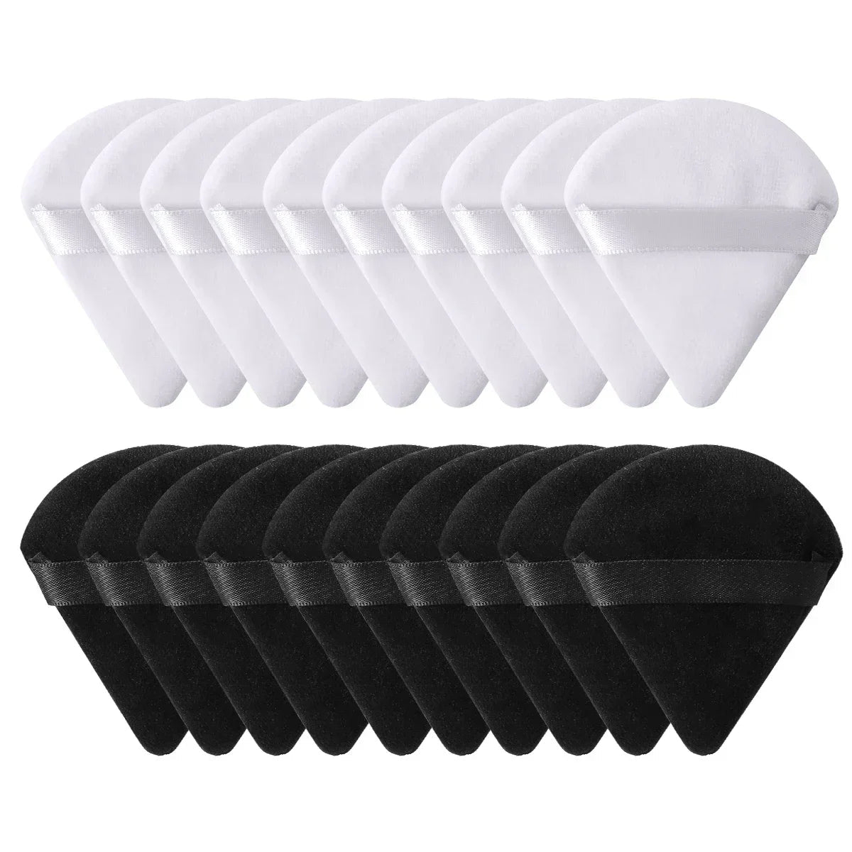 10/20Pcs Triangle Velvet Powder Puff Pizza Flours Mini Face Makeup Sponge Cosmetics Washable Lightweight Makeup Tool RELUX.STORE