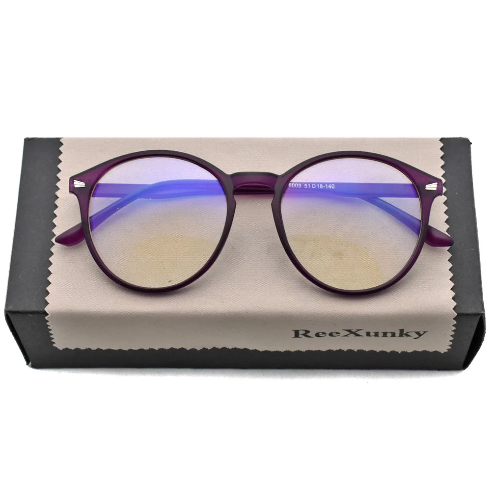 Photochromic Anti Blue Rays Computer Glasses Women Vintage Round Frame Gaming Glasses Men Anti Eyestrain Light Blocking Eyewear RELUX.STORE