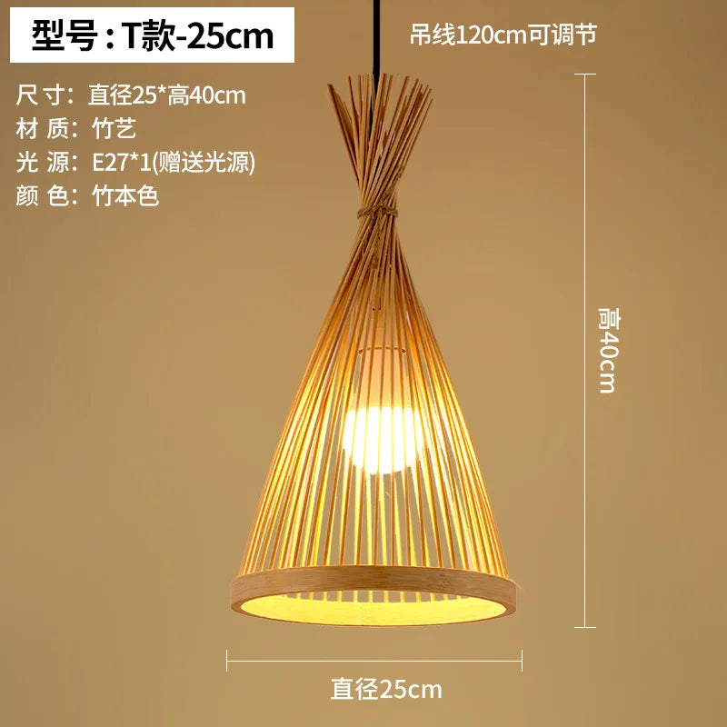Neo-Chinese Style Handmade Bamboo Chandeliers-Modern Retro Lighting for  Restaurants Hot Pot Tea Rooms B&Bs