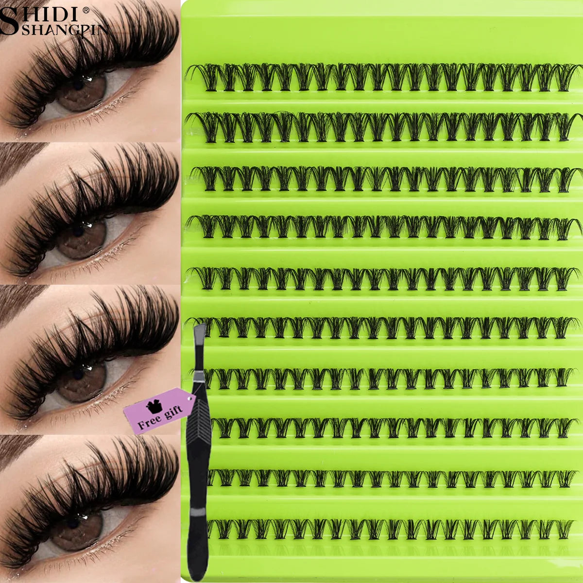 6 Rows 120 Bundles Eyelash Extension Natural Russian Volume Faux Cils Eyelashes Individual 10/20/30D Cluster False Lashes Makeup RELUX.STORE