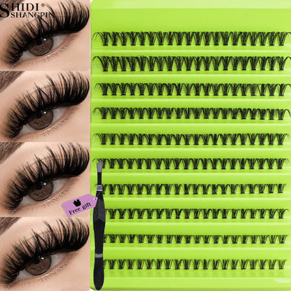 6 Rows 120 Bundles Eyelash Extension Natural Russian Volume Faux Cils Eyelashes Individual 10/20/30D Cluster False Lashes Makeup RELUX.STORE