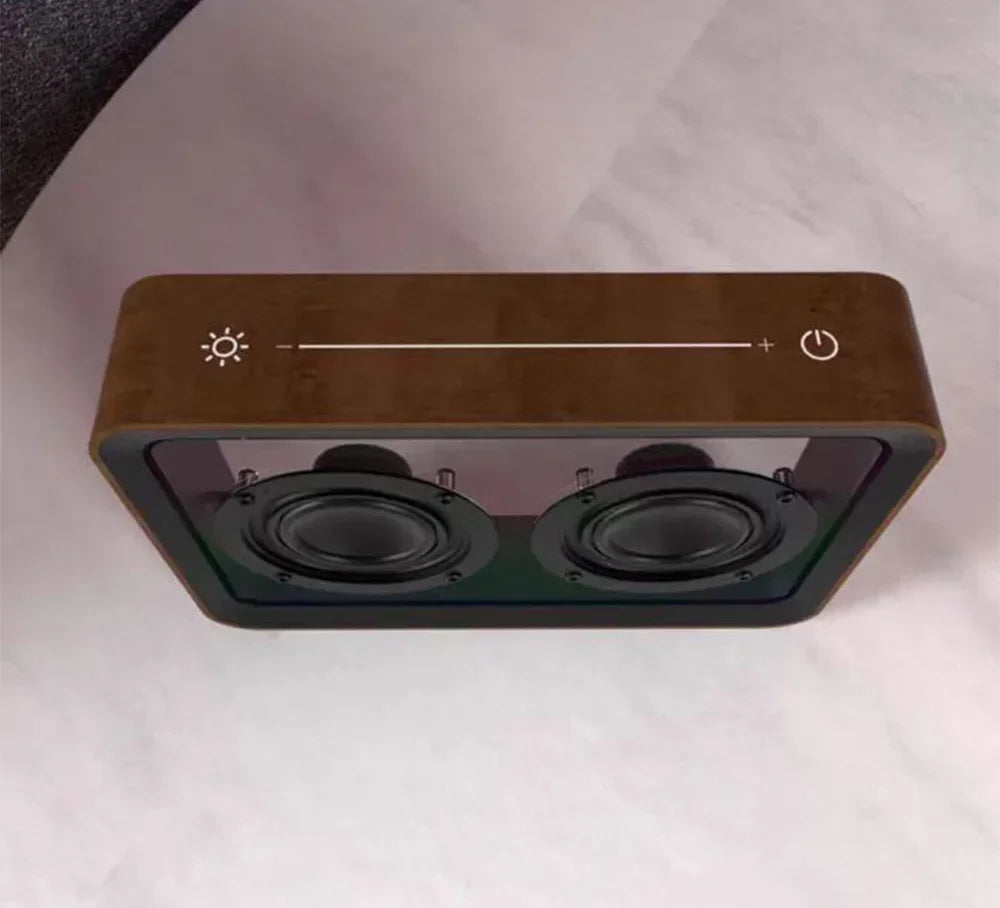 Wireless Bluetooth Speaker with Duel Horn Transparent Comfortable Reading Light Portable Stereo HIFI Sound Quality Music Box