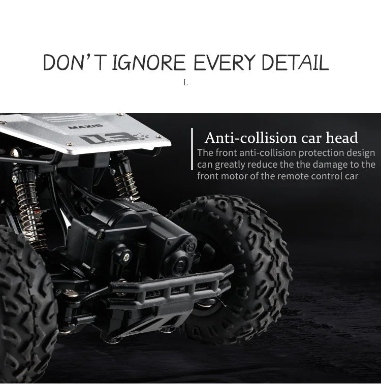RC Cars Remote Control Car 1:12/16 Off Road Truck Metal Shell LED Headlights Offroad Monster RC Trucks 4WD All Terrain Toys Kids