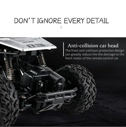 RC Cars Remote Control Car 1:12/16 Off Road Truck Metal Shell LED Headlights Offroad Monster RC Trucks 4WD All Terrain Toys Kids