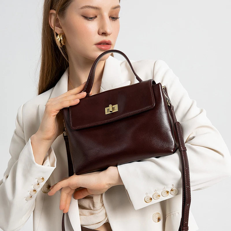Women Cowhide Genuine Leather Tote Bag Lady Designer Luxury Soft Leather Handbag Fashion Crossbody Bags Female Shoulder Handbag RELUX.STORE