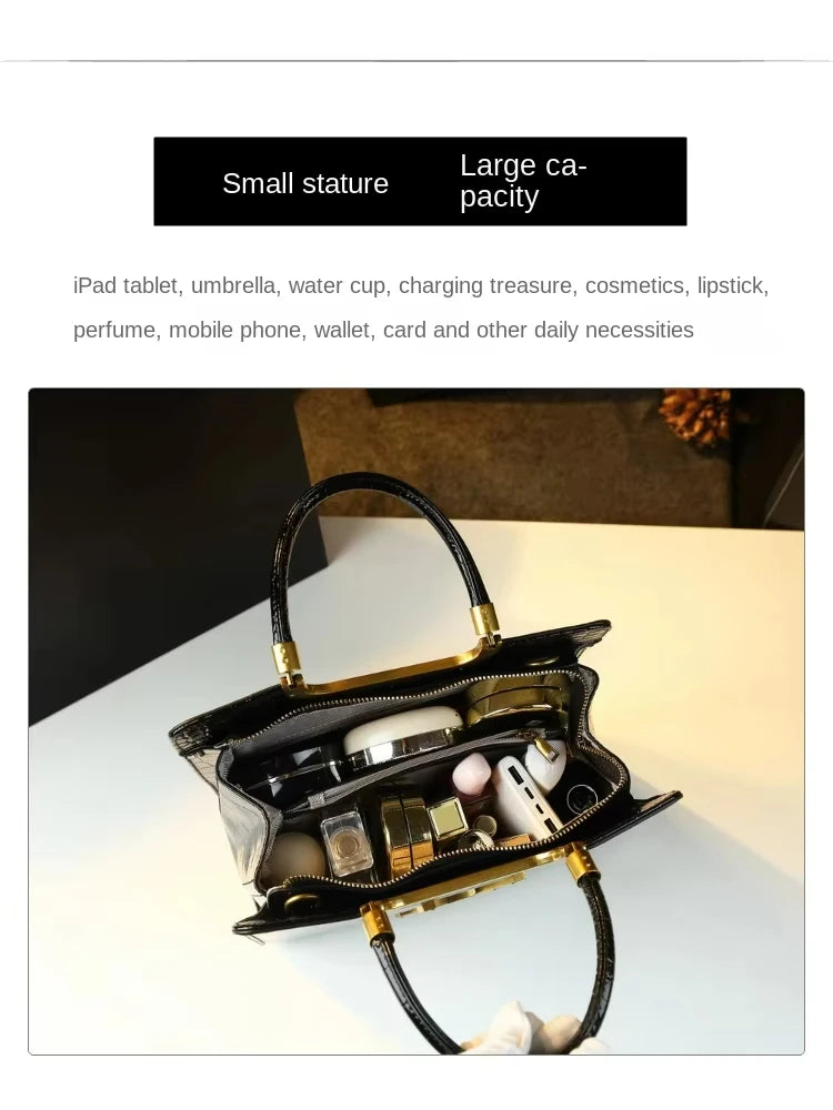 High-grade light luxury handbag 2024 new autumn and winter fashion Tote bag women's crocodile print single shoulder crossbodybag RELUX.STORE