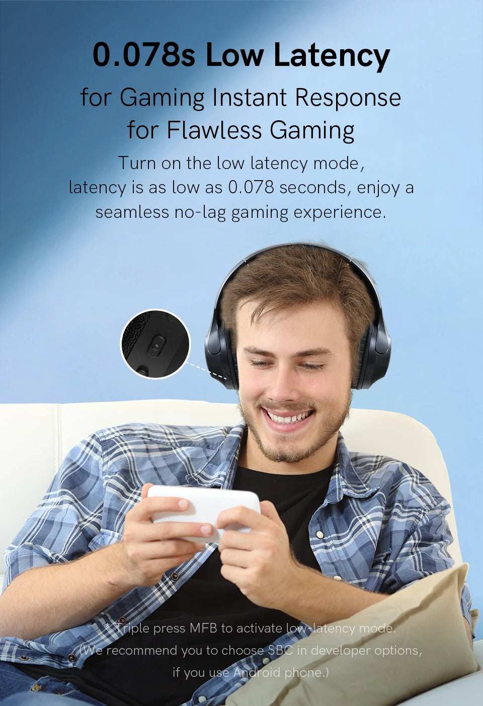 QCY H2 H2 Pro Wireless Headphones Bluetooth 5.3 BASS Mode Hifi Stereo Headset Over the Ear Gaming Earphones Dual Device Connect