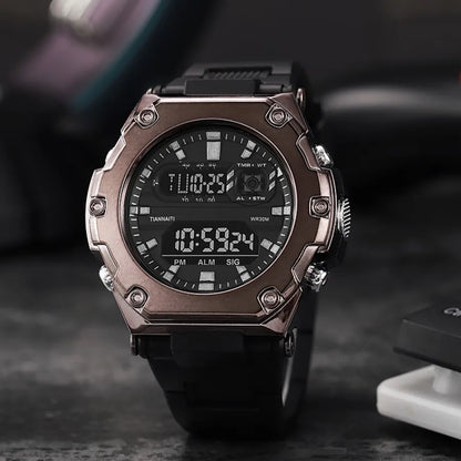 Multifunction Men's Sports Watch Waterproof Luminous Alarm Clock Outdoor Fitness Digital Watch Electronic Wristwatch for Man Kid