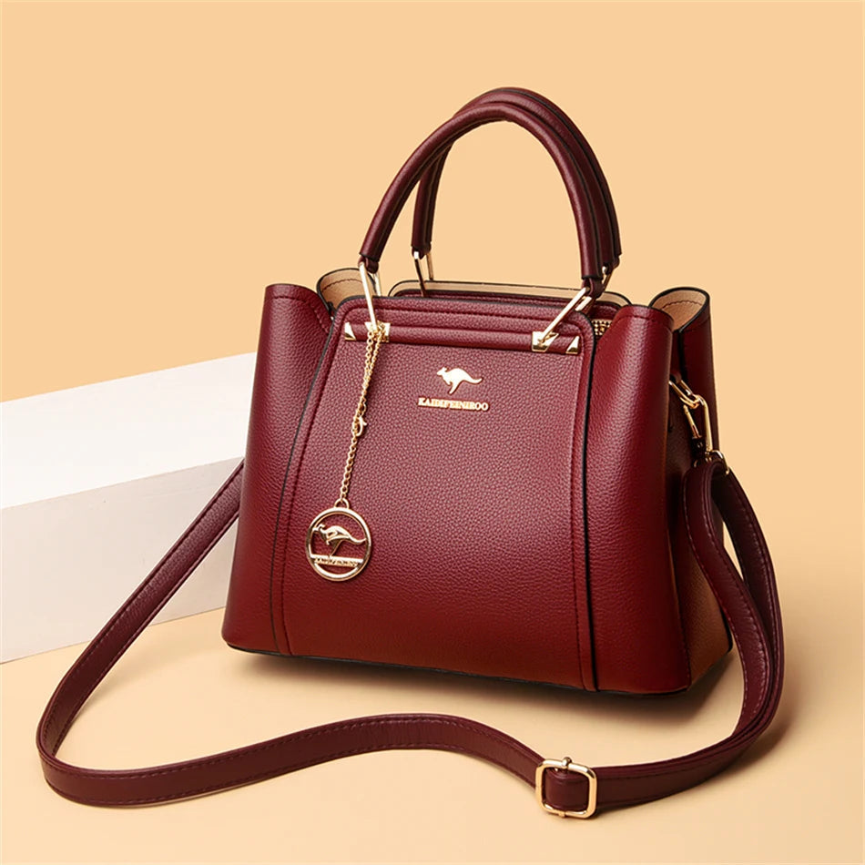 2024 Luxury Women Designer 3 Layers Shoulder Crossbody Sac Ladies Large Capacity Leather Handbags Shopper Brand Messenger Totes RELUX.STORE