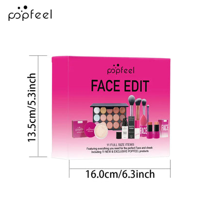 POPFEEL All In One Makeup Kit Eyeshadow Powder Lipgloss Lipoil,Valentine's Day Gift for Girls Women RELUX.STORE