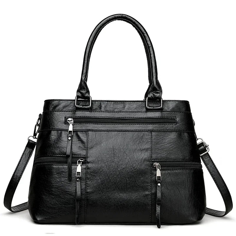 Elegant Handbag for Women High Quality Leather Top-Handle Bags Purse Ladies Shoulder Crossbody Bag Large Casual Tote 2025 Hot RELUX.STORE