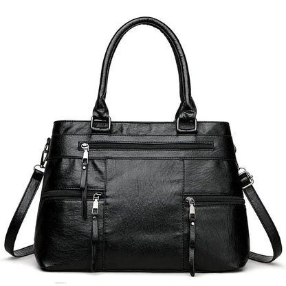 Elegant Handbag for Women High Quality Leather Top-Handle Bags Purse Ladies Shoulder Crossbody Bag Large Casual Tote 2025 Hot RELUX.STORE