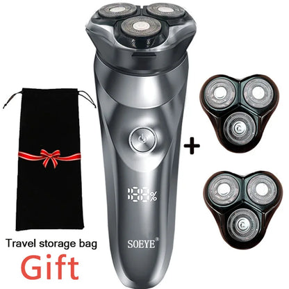 Electric Shaver for Men'S Electric Shaver Smart Razor for Beard Timmer IPX7 Waterproof Wet and Dry Shaving Machine Men Shaver