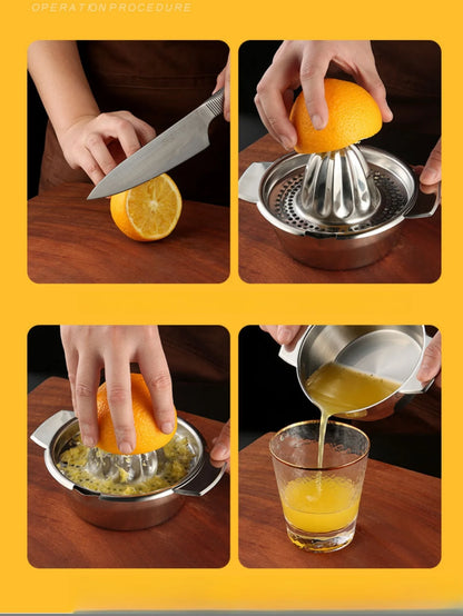 Stainless steel juicer, household manual juicer, lemon orange lemon squeezer, press type juicer, fruit juice homemade tool