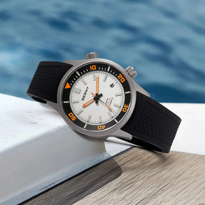 BERNY Automatic Titanium Diver Watch for Men Supper Luminous Sappire AR coated Miyota 8215 20ATM Mechanical Diving Men's Watches