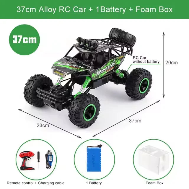 RC Cars Remote Control Car 1:12/16 Off Road Truck Metal Shell LED Headlights Offroad Monster RC Trucks 4WD All Terrain Toys Kids