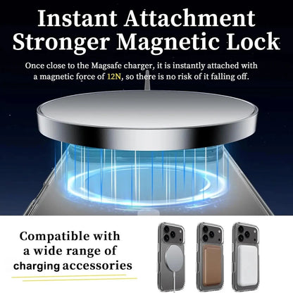 Strong Magnetic Case For iPhone 17 Pro Max/17Pro/17Air Transparent Phone Cover For iPhone 17 Suit for Magsafe Charging Shell RELUX.STORE