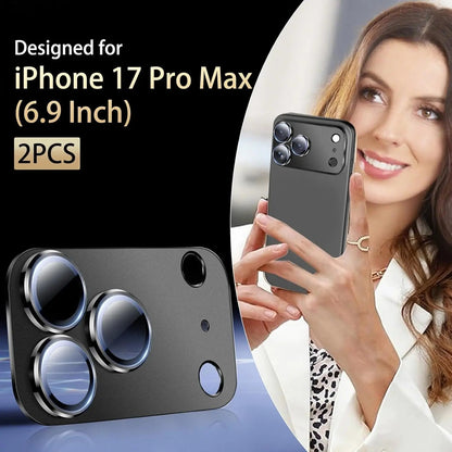 for Phone 17 Pro Max 17Air Camera Lens Protector Strong Adsorption Metal 9H+ Tempered Glass Camera Screen Full Protective Cover RELUX.STORE