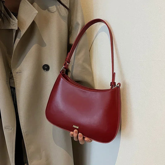 Red Underarm Shoulder Bags for Women 2024 New Texture Leather Crossbody Bag Luxury Designer Wedding Bride Handbags Sling Bag