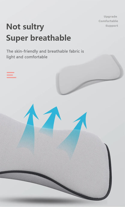 Memory Foam Car Seat Pillow Car Neck Pillow Protective Lumbar Back Support Breathable Car Headrest Cushion For Travel