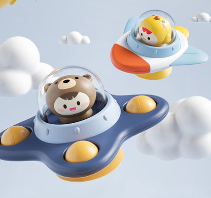 Baby Montessoris Spin Cup Top Bath Toys Bathing Sucker Spinner Suction Sensory Toy Rotating Rattles Early Educational Fidget Toy