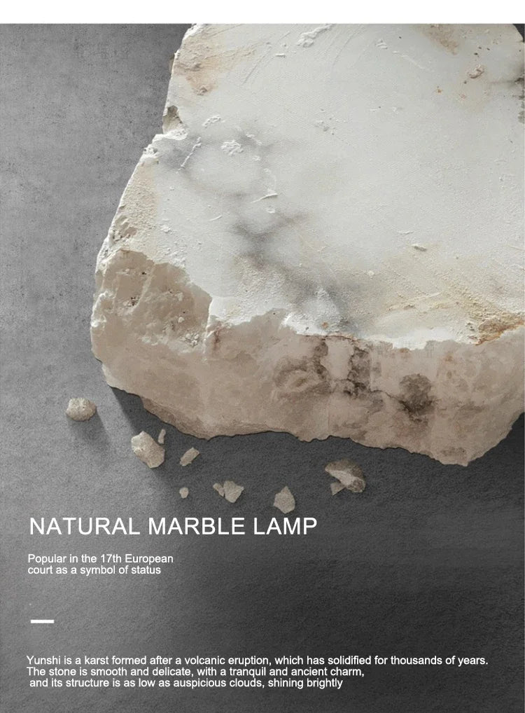 LUMA Modern Luxury Creative Marble Wall Light - Alabaster Marble Wall Sconce for Bedroom Bedside Living Room Aisle Indoor Decor