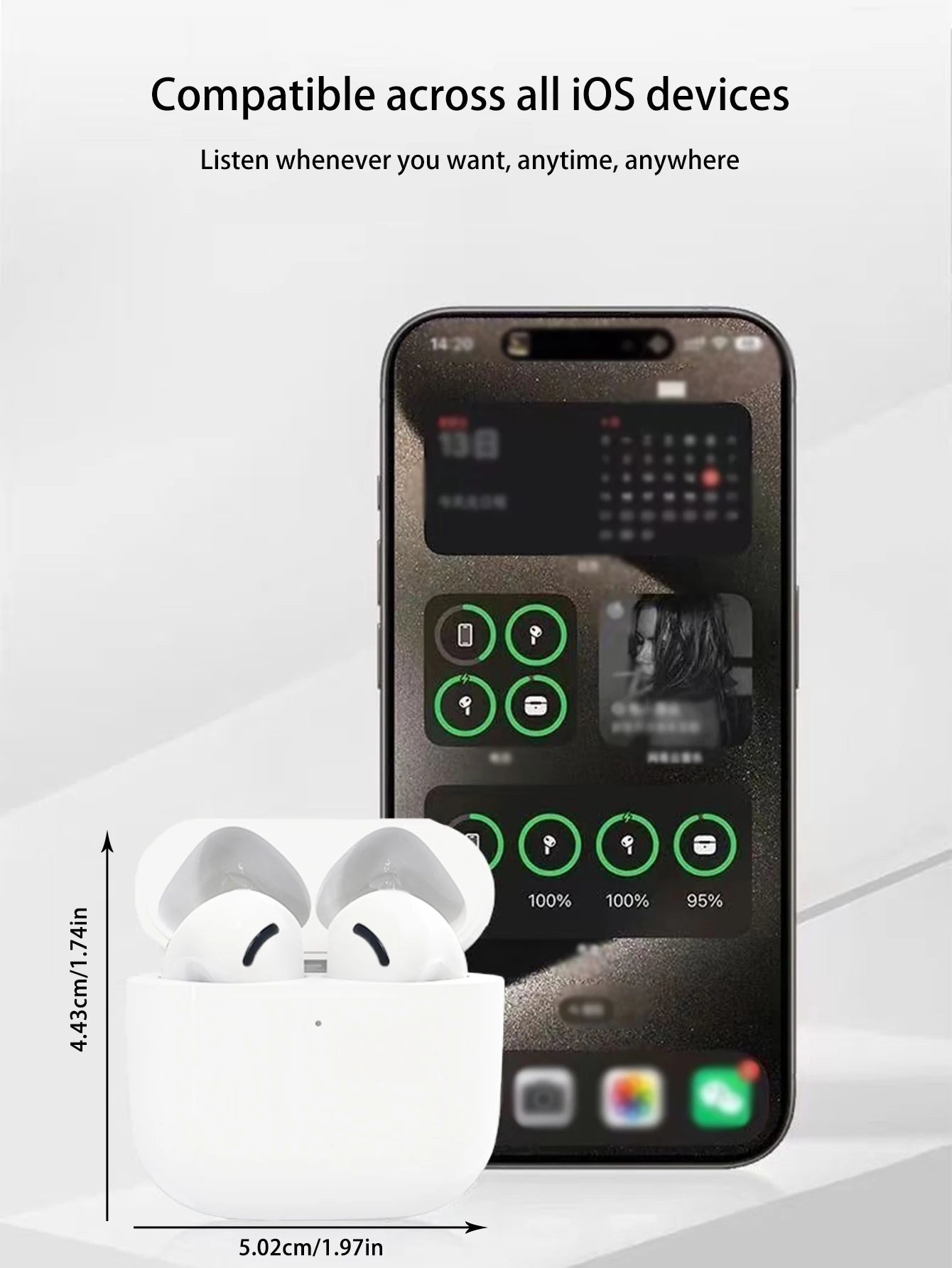 In-ear stereo wireless headphones, long battery life, two-ear touch noise reduction e-sports wireless headphones, compatible wit RELUX.STORE