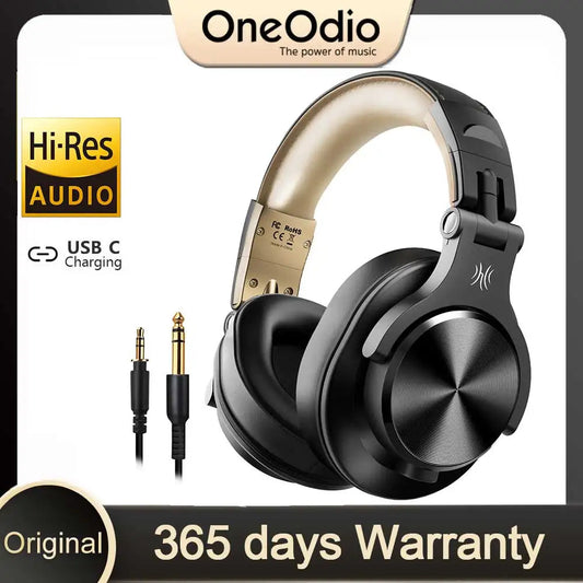 Oneodio Fusion A70 Wireless Bluetooth Headphones Bluetooth 5.2 Headphones Hi-Res Audio Over Ear 72H Playtime Professional Stud RELUX.STORE