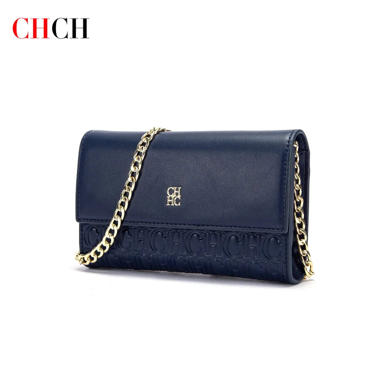 CHCH Women's Shoulder Bag New Magnetic Flip Chain Bag Brown Small Square Bag Wallet RELUX.STORE