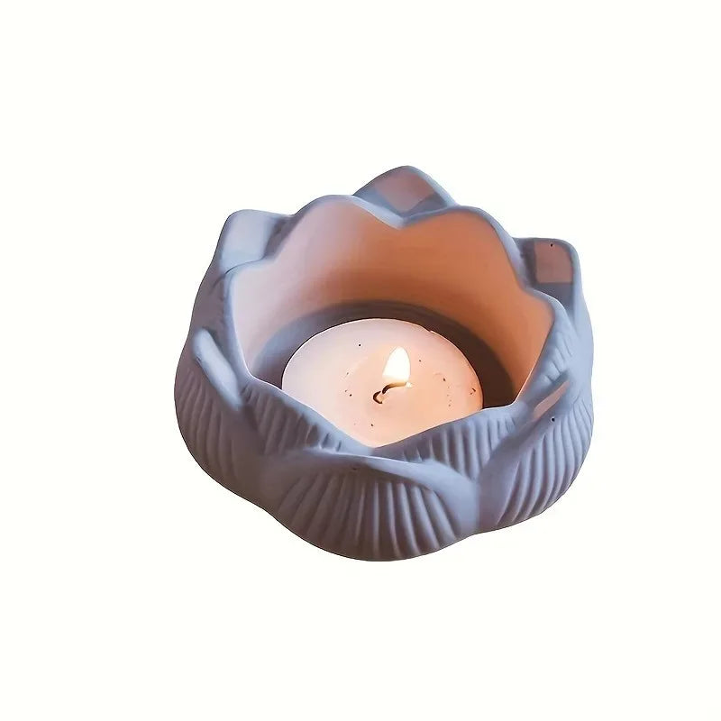 1pc DIY Lotus Flower Silicone Resin Molds For Making Candle Holder/Tea Light Holder/Jewelry Box Silicone Molds RELUX.STORE