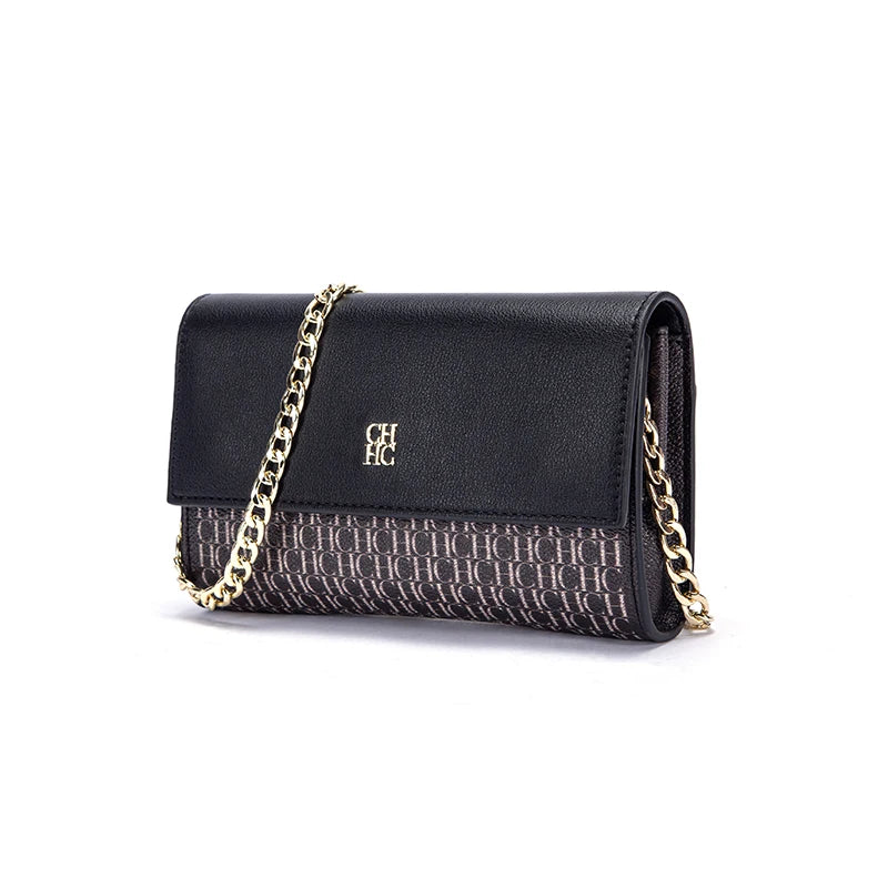 CHCH Women's Shoulder Bag New Magnetic Flip Chain Bag Brown Small Square Bag Wallet RELUX.STORE