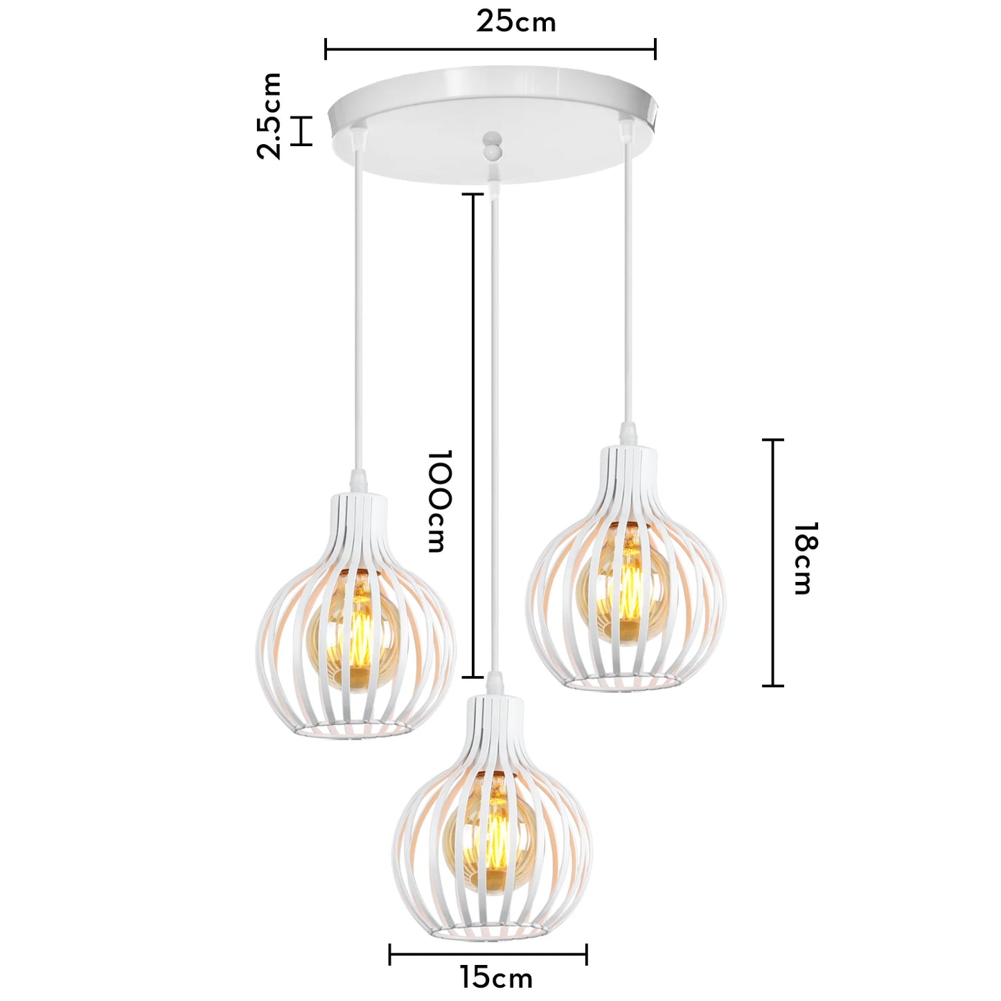 Retro Industrial Pendant Lamp Shade Geometric Modern Iron Lampshade Restaurant Hanging Light Creative Corridor Lighting Fixture