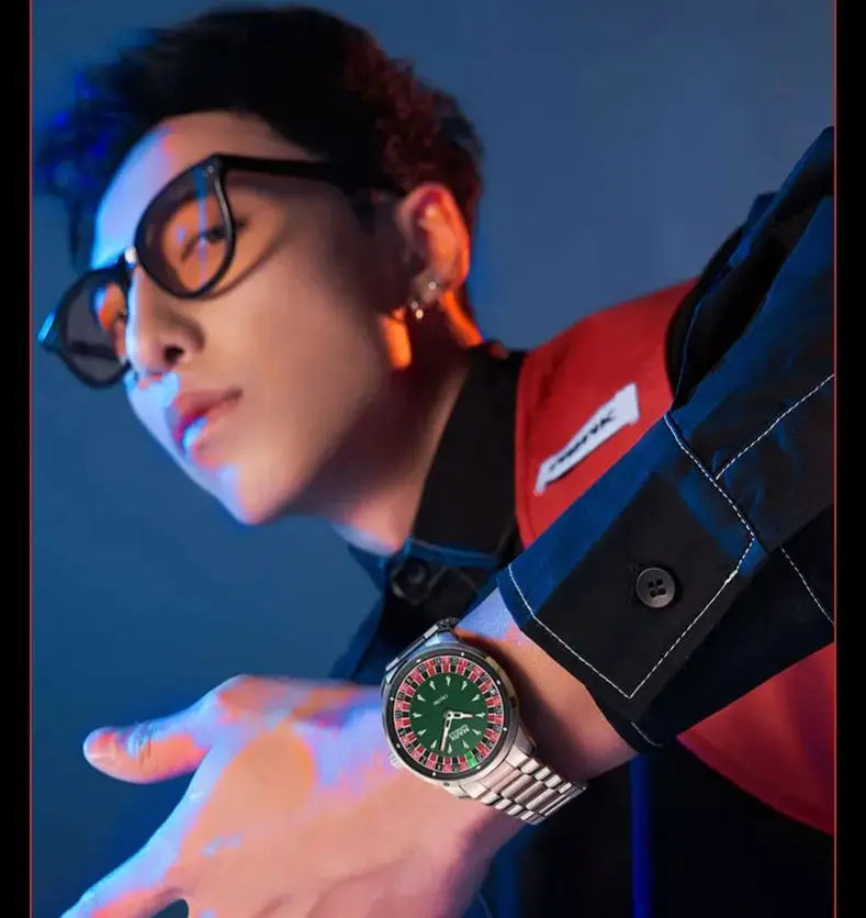 High Quality Mark Fairwhale Mens Wristwatch Fashion Unique Rotating  Roulette Dial Waterproof Quartz Man Watche Dropshipping ﻿