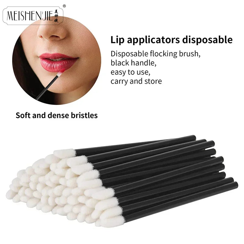 Wholesale 50/1000pcs Lip Brushes Applicators Eyelashes Brush Lipstick Brush Lip Gloss Applicator Wands Makeup Beauty Tool RELUX.STORE