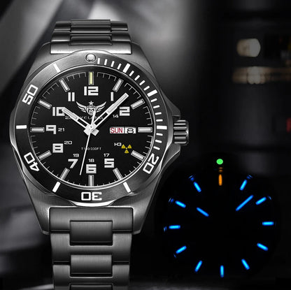 Yelang V1019 Brand 44MM Men Watch NH36 100M PROFESSIONAL WATERPROOF Deep Diving Mechanical Automatic Watch Sapphire Lens Reloj