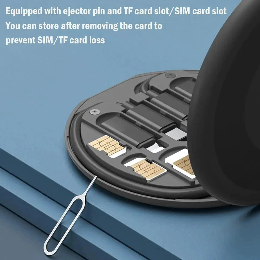PD 60W Multifunctional USB Type C Data Cable Set Fast Charging For IPhone Xiaomi Charger Storage Box Adapter Card Pin Travel Box RELUX.STORE